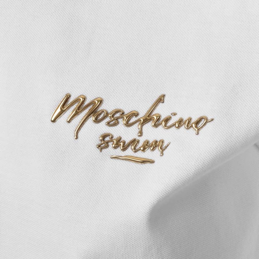 Alternative Image for ProductMoschino Swim Logo Polo T Shirt White3